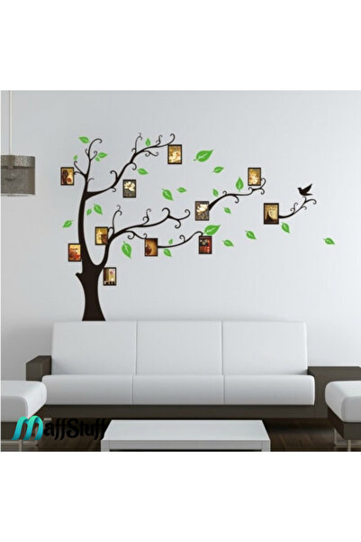 MaffStuff Sticker Decorativ Perete Copac cu 7 Rame Foto, Vinil Autoadeziv, 14...