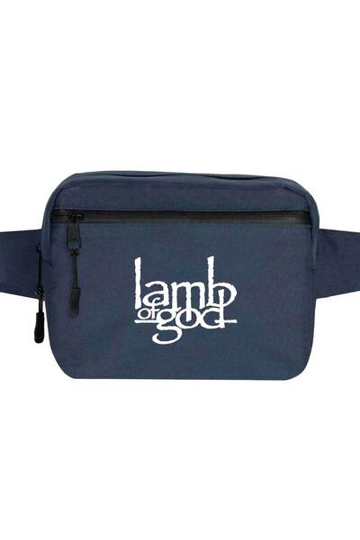 CrowsGate Geantă de talie Lamb Of God Logo Culoare bleumarin