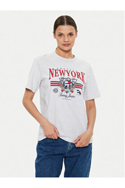 Tommy Jeans Women's T-Shirt DW0DW18410 Gray