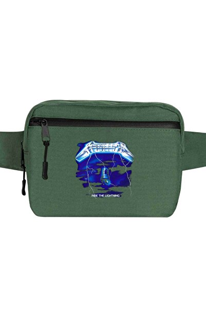 CrowsGate Geantă de talie Metallica Ride The Light Culoare verde