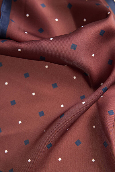 ALTINYILDIZ CLASSICS Ανδρικό μαντήλι με καφέ-ναυτικό μοτίβο