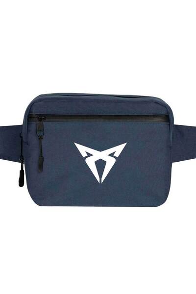 CrowsGate حقيبة خصر بشعار كوبرا باللون الأزرق الداكن