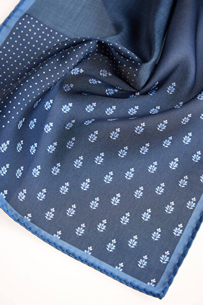 ALTINYILDIZ CLASSICS Men's Navy Blue Patterned Handkerchief