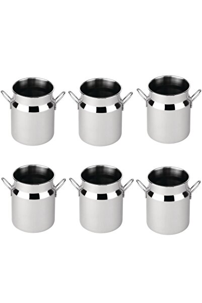 Raki Set 6 sosiere inox tip bidonas D5,5xh8cm