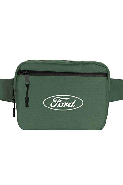 CrowsGate Geantă cu text cu logo-ul Ford Culoare verde