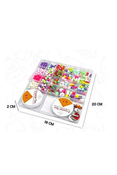 Generic مجموعة فنية للمبتدئين من الخرز الزجاجي والحروف الأبجدية للأطفال - متنوعة