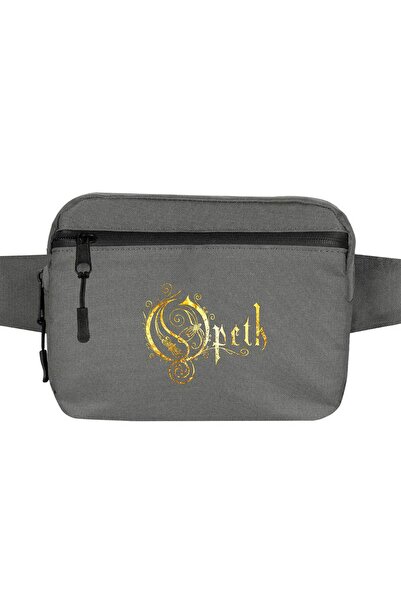 CrowsGate Geantă clasică cu logo Opeth, culoare gri