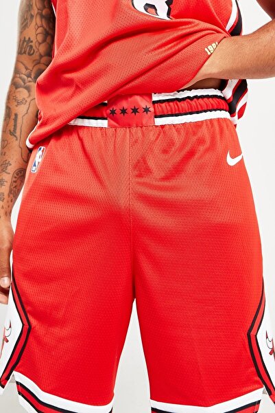 Nike Dri Fit NBA Chicago Bulls Swingman Shorts Erkek Basketbol Şort Kırmızı