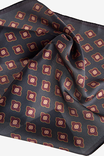 ALTINYILDIZ CLASSICS Men's Green-Brown Patterned Handkerchief