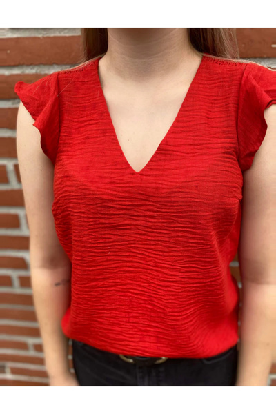 Vero Moda short-sleeved shirt, red