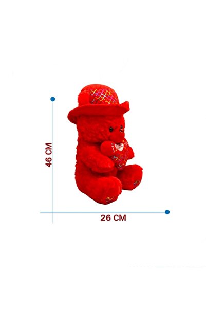 Generic دمية دب لطيفة مع هدية لعبة ناعمة على شكل قلب