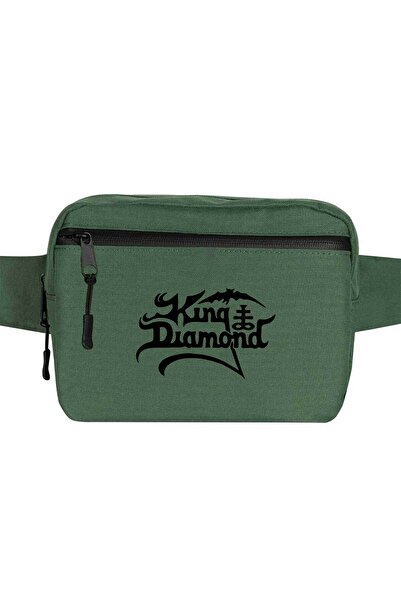 CrowsGate Geantă de talie cu logo King Diamond Culoare verde