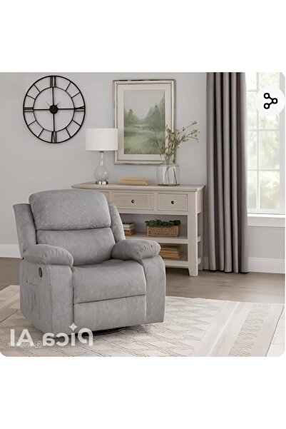 NZONE STORE كرسي استرخاء هزاز ودوار مع مسند قدم مقاس كبير- تصميم عصري ومريح