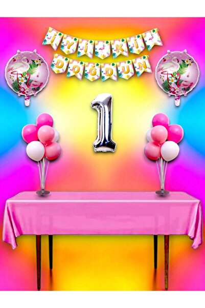 partylady Flamingo Themed 1St Birthday and Special Event Mega Combination Set