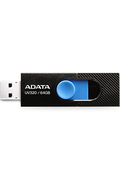 Adata UV320 USB Flash Drive, 64GB, USB 3.2, Black/Blue