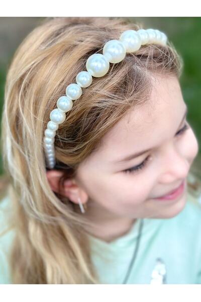 Bymiel Fashion Large Big Pearl Ball Beaded Pearl Crown Metal Women's Children...