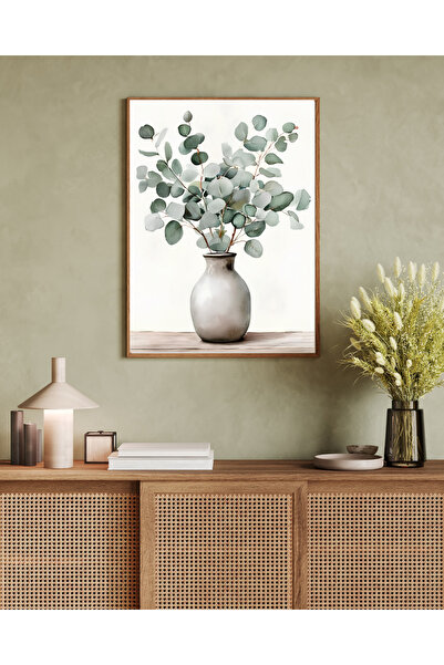 Tuba Decor Tek Parça Ahşap Çerçeveli Oturma Odası Salon Mutfak Tablo