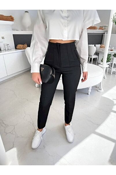 MAXORA SHOP Pantaloni office cu talie înaltă – model elegant