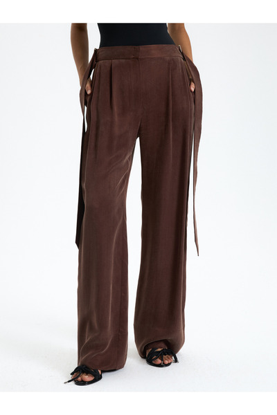 BAQA Brown Belted Palazzo Pants