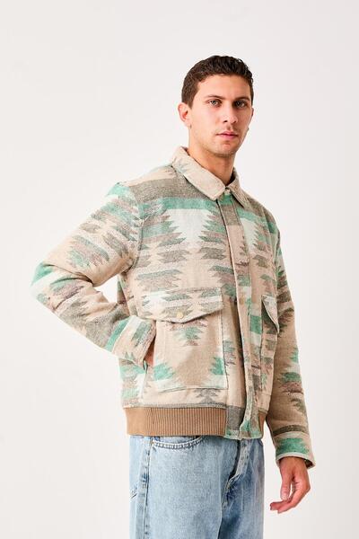 Rocqerx X-2007 Спідниця з візерунком, кишенями з резинкою, деталями з жакарду, акриловим пальто