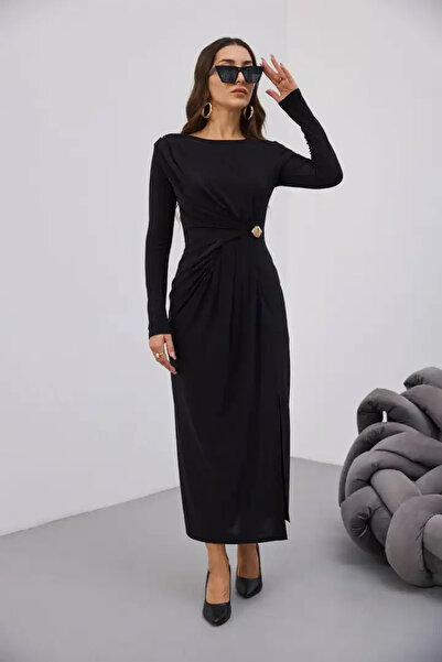 cemo Dress with Waist Tie Buckle