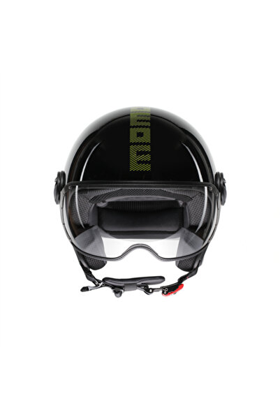 Momo Design MOMO KASK/ FGTR CLASSIC STRIPES BLK YLW FLUO