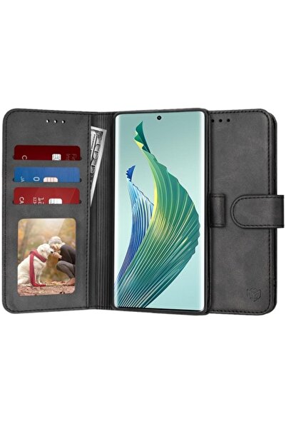 Fils Husă de protecție pentru Honor Magic5 Lite, Jurnal, L54, piele, Întuneric intens