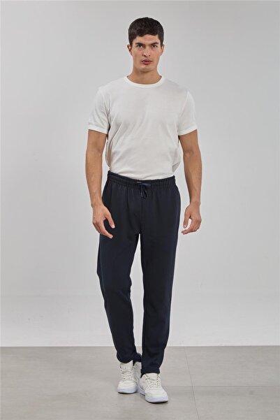 BARRELS AND OIL Men's Drawstring Waist Trousers - Navy Blue