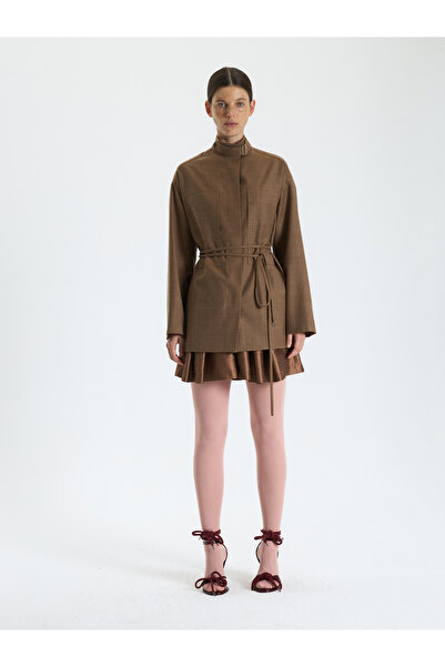 BAQA Tan Buckle Overshirt Jacket