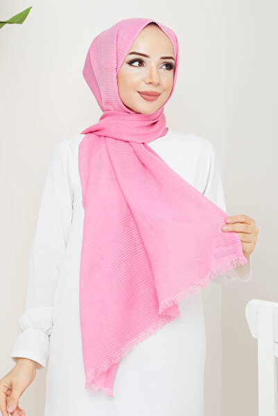 Feiza Collection Pamuklu Soft Piliseli Pembe Şal
