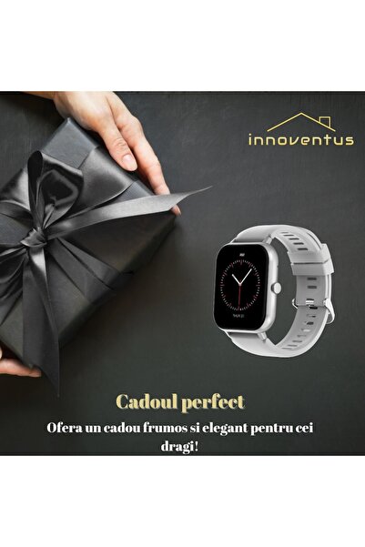 INNOVENTUS Ceas inteligent Innoventus®, ecran de 1,83 inci, monitor de fitness, rezistent la apă, Bluetooth 5.3
