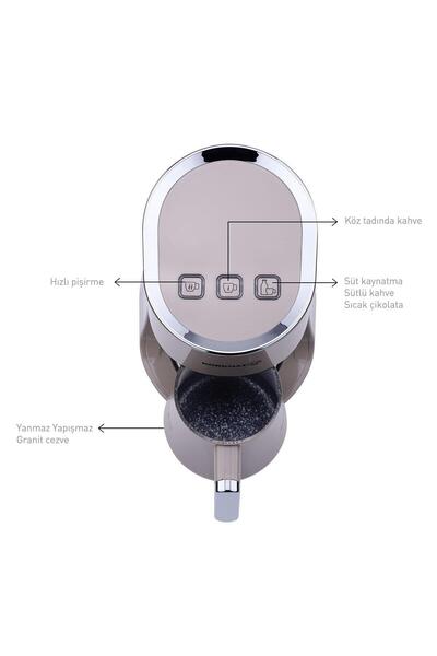 Empressco Bej Granit Sütlü Kahve Makinesi, şık ve kullanışlı tasarım