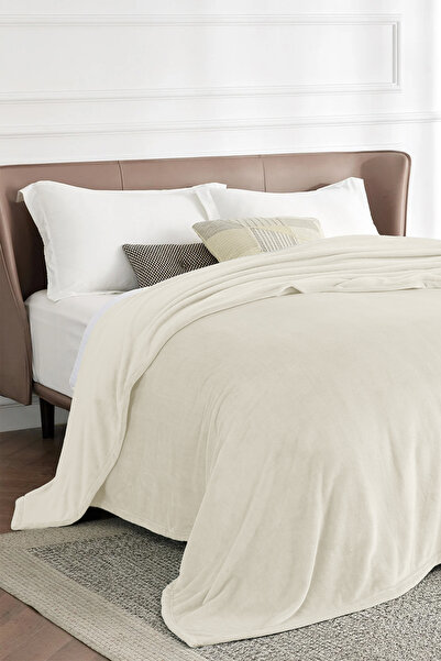 Calmera Wellsoft Single & Tv Blanket |   Ultra Soft & Lightweight |   Plush |   140 × 200 cm - Ecru