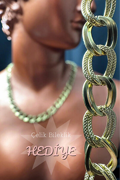 SEVGİLİ TAKI Milky Way / Spaceway Design Gold Steel Chain Necklace |   Sirius Series