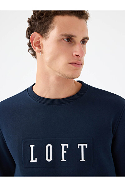 Loft Ανδρικό φούτερ Regular Fit Navy Blue Lf2041102