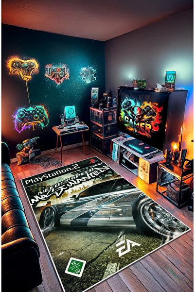 Artızon Need For Speed Most Wanted Dekoratif Kaymaz Gamer Yıkanabilir Halı