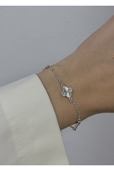 KİLİGİSTANBUL 1 cm Clover Bracelet 16+5 cm