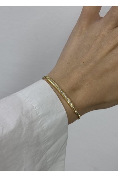 KİLİGİSTANBUL ZİRKON TAŞLI ŞERİT BİLEKLİK (ASANSÖRLÜ KULLANIM)