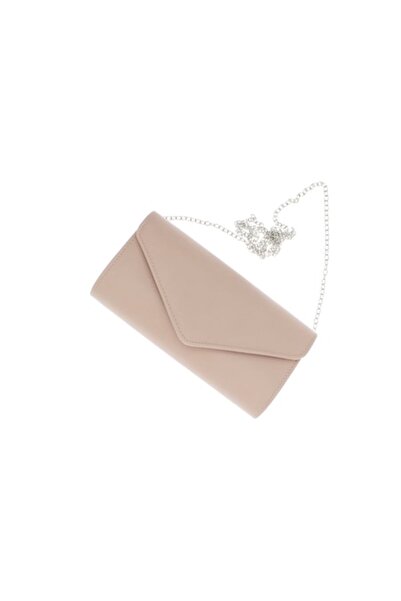 ButicCochet Geantă tip plic, pentru femei, material sintetic, ButicCochet, 22x11x5 cm, roz nud