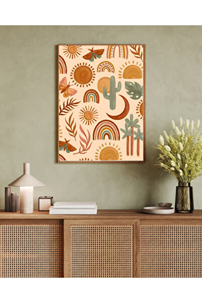 Tuba Decor Tablo dintr-o singură bucată cu rame din lemn pentru sufragerie, s...