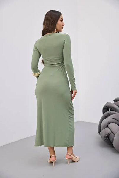 cemo Dress with Waist Tie Buckle