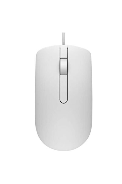 Dell MS116 Жична оптична мишка, 1000 dpi, USB, бяла