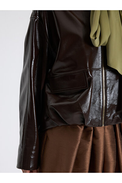 BAQA Short Leather Jacket
