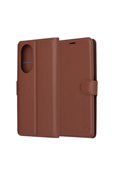 Mad Husă de protecție din piele View Safe Folio pentru OPPO A98 5G - Maro des...