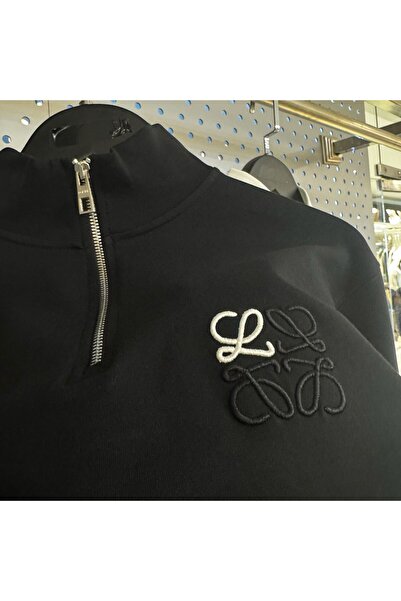 JESSE STORY Чоловічий - Жіночий унісекс-светр із застібкою-блискавкою та вишивкою (двосторонній інтерлок)