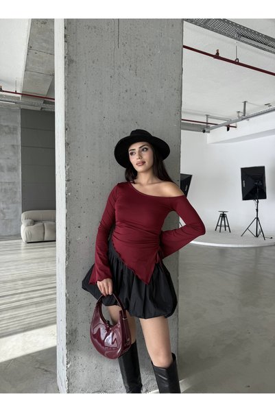 EYLANA Cross-Cut Elevator Spanish Sleeve Blouse