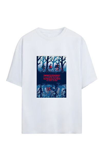 GraffTee STRANGER THINGS ΟΥΝΙΣΕΞ oversized Βαμβάκι LU ΜΠΛΟΥΖΑΚΙ
