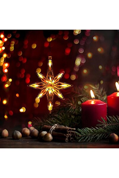 Flippy Decoratiune de Craciun Luminoasa in forma de Fulg, cu Ventuza, Alb Cald