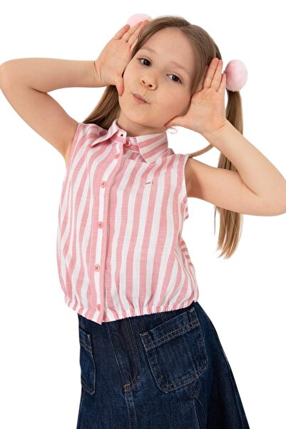 U.S. Polo Assn. Cămașă fără mâneci cu dungi pentru fetiță 2190808