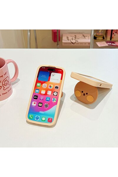 OSG iPhone 11 Uyumlu Makyaj Aynalı ve Stand Özellikli Darbe Koruyucu Tasarım Telefon Kılıfı